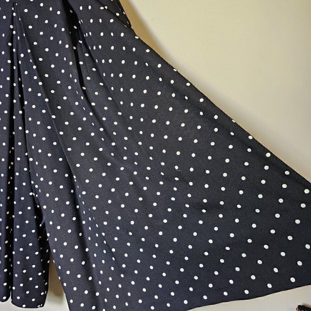 EUC VINTAGE POLKA DOT PLEATED WIDE LEG PANTS VTG SIZE 7-8 / US M - Picture 7 of 16